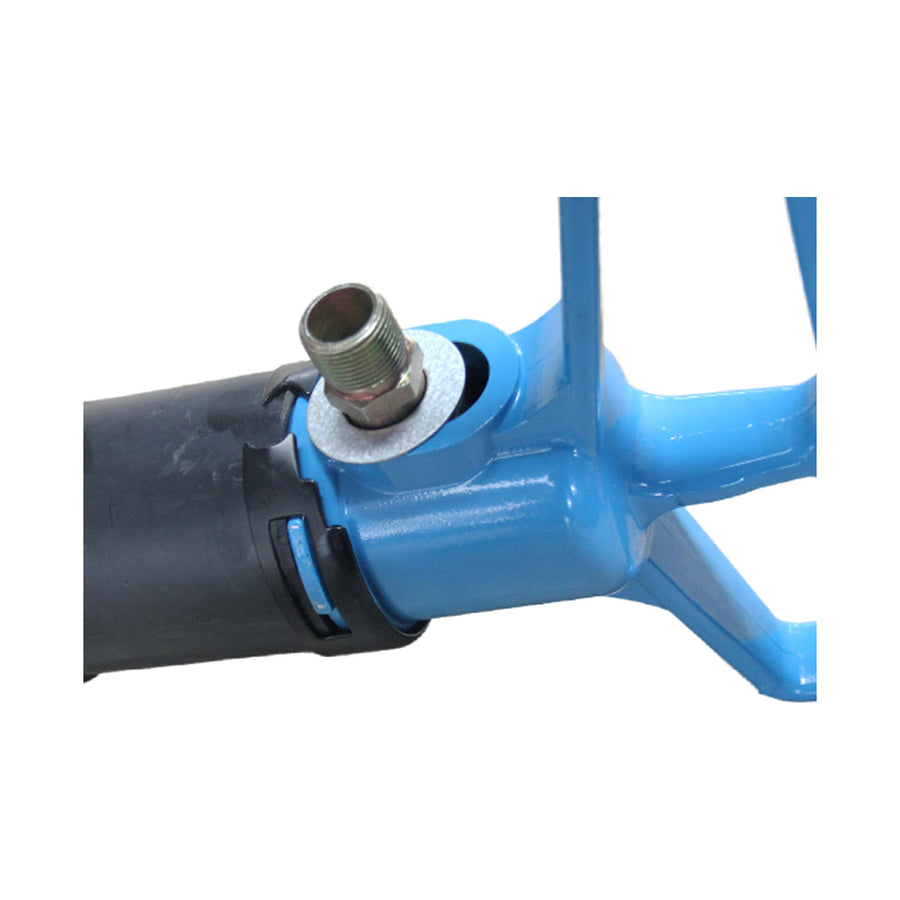PerfoMax MO-4B pneumatic breaker air inlet fitting and handle joint detail