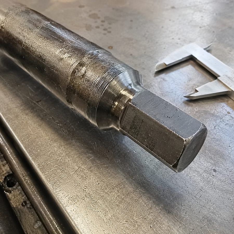 H22 hex shank tapered drill rod end machining inspection