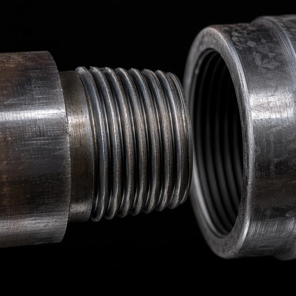 T38 top hammer drill rod thread for T38 vs T45 compatibility comparison