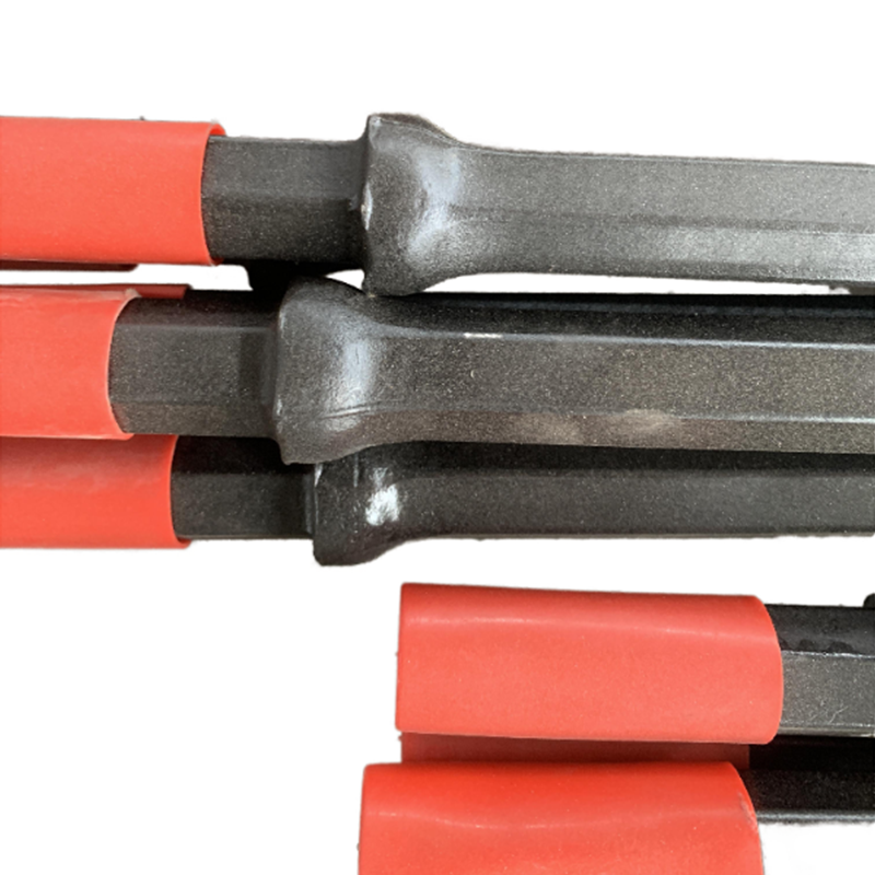 H22 tapered drill rods for comparing rod length options in air-leg rock drilling