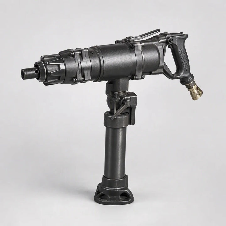 YT24 air-leg rock drill used as a visual reference in a YT24 versus YT28 model-selection guide