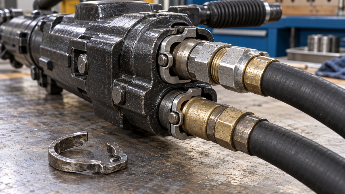 YT28-class air and water connector retaining clips and grooves inspected before pressurization