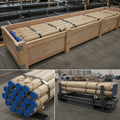 T38 drill rod export packaging bundled steel strap thread protectors wooden crate