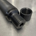 R32 threaded extension drill rod end with rope thread and central flushing passage