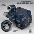 YT28 pneumatic rock drill valve chest housing and flapper valve structure