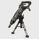 YT27 pneumatic air-leg rock drill — full product view with FT160 air leg on studio background