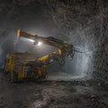 T38 drill rod in underground mining tunnel top hammer rig drilling blast holes