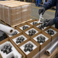11-degree taper cross bits sorted by diameter in protected export packaging on pallet