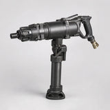 YT24 pneumatic air-leg rock drill — full product view with FT160 air leg assembly on light gray studio background