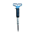 PerfoMax MO-2B pneumatic pick hammer with blue D-handle and black steel body on white background