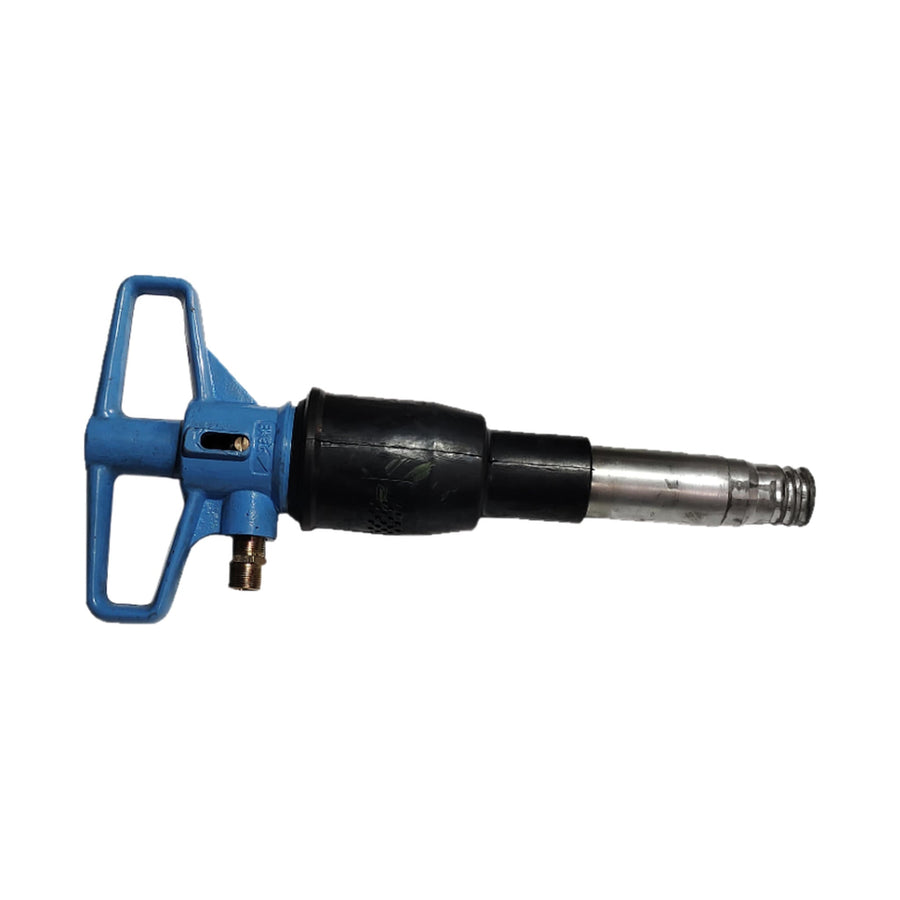 PerfoMax MO-2B pneumatic breaker alternate side view with moil point fitted
