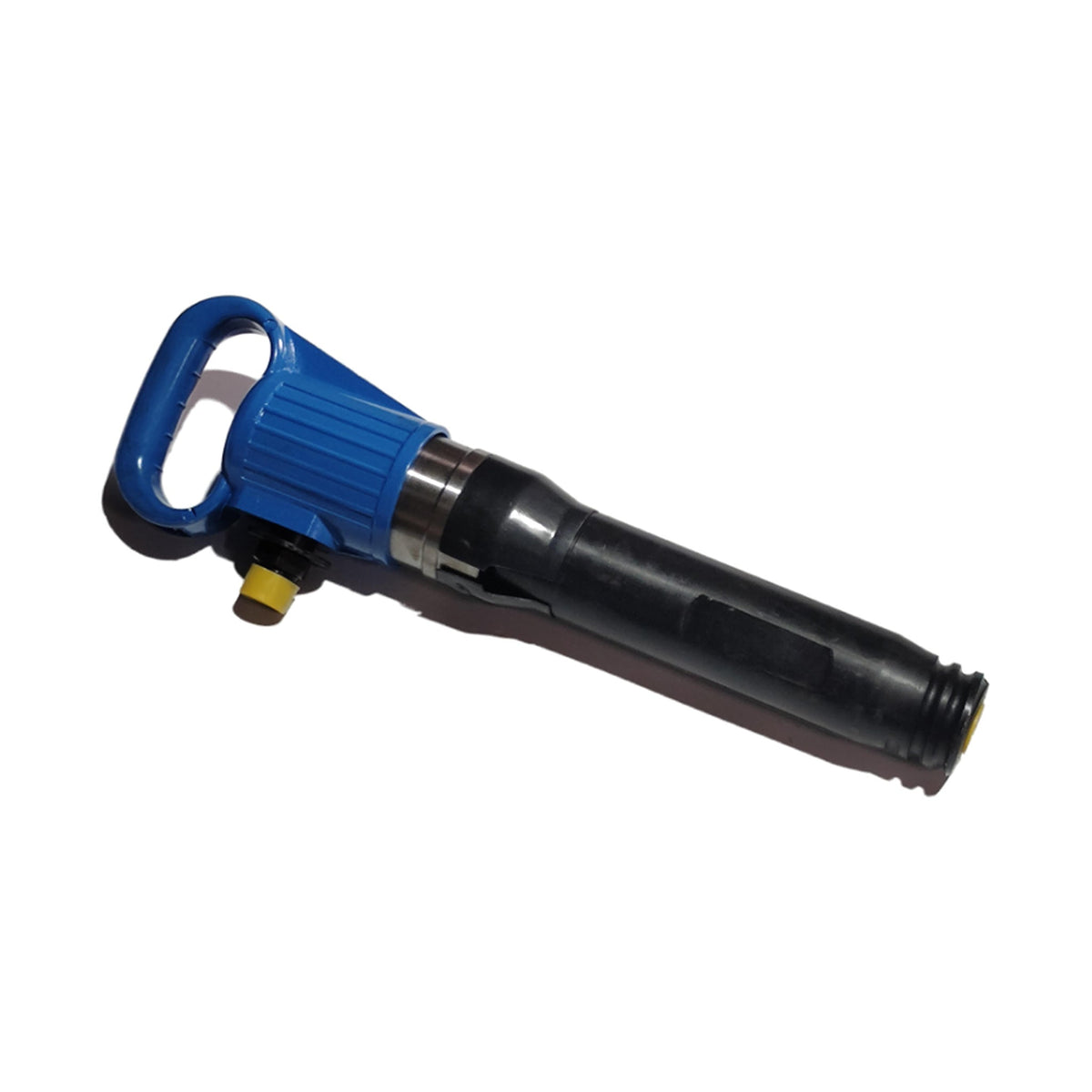 PerfoMax MO-3B pneumatic pick hammer with blue handle and black body on white background