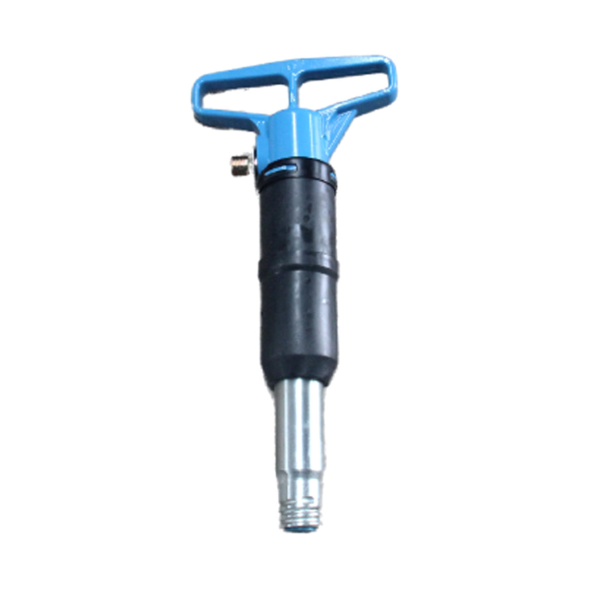 PerfoMax MO-4B pneumatic pick hammer with blue T-handle and black body on white background