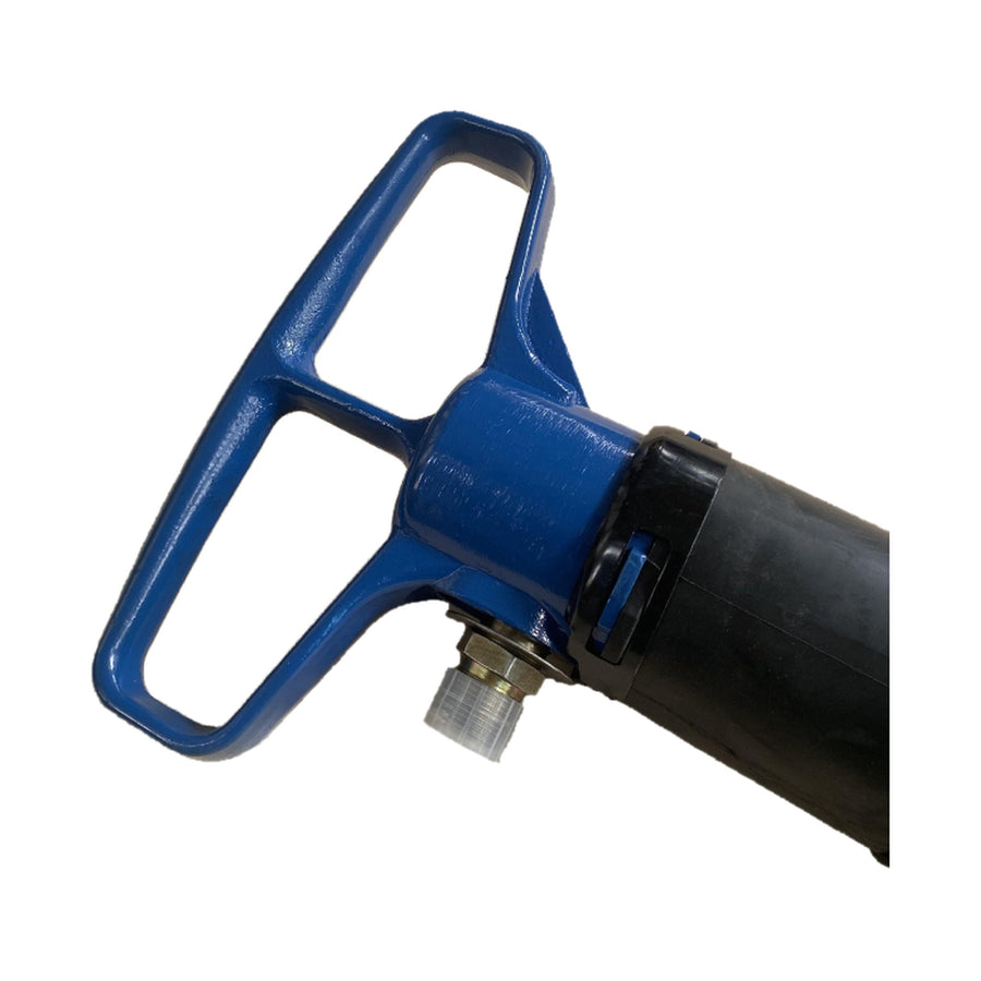 PerfoMax MO-4B pneumatic breaker T-handle, collar and air inlet detail