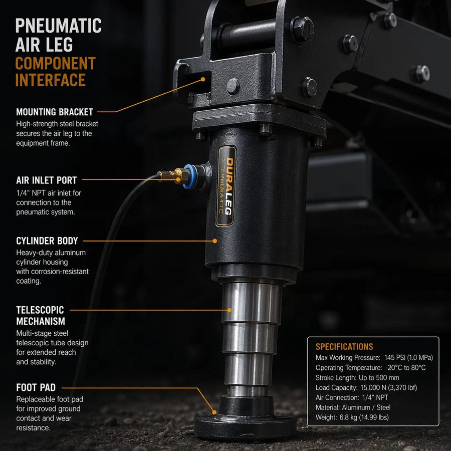Air leg connection detail