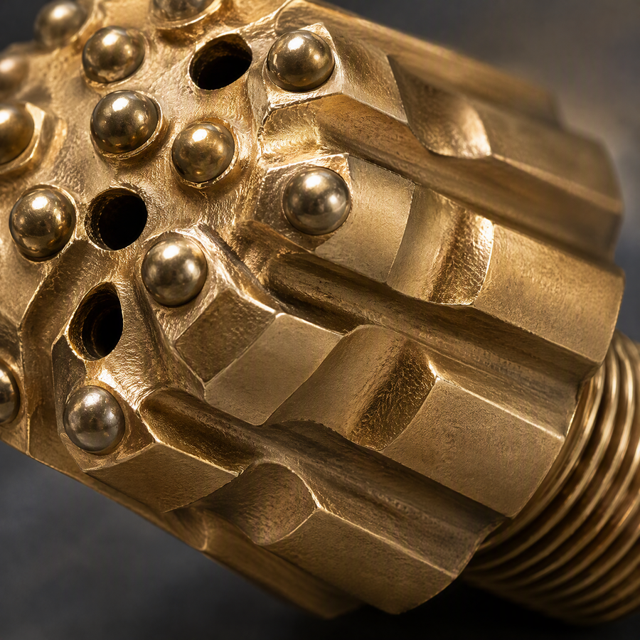 T45 Threaded Button Bit in a close-up detail view