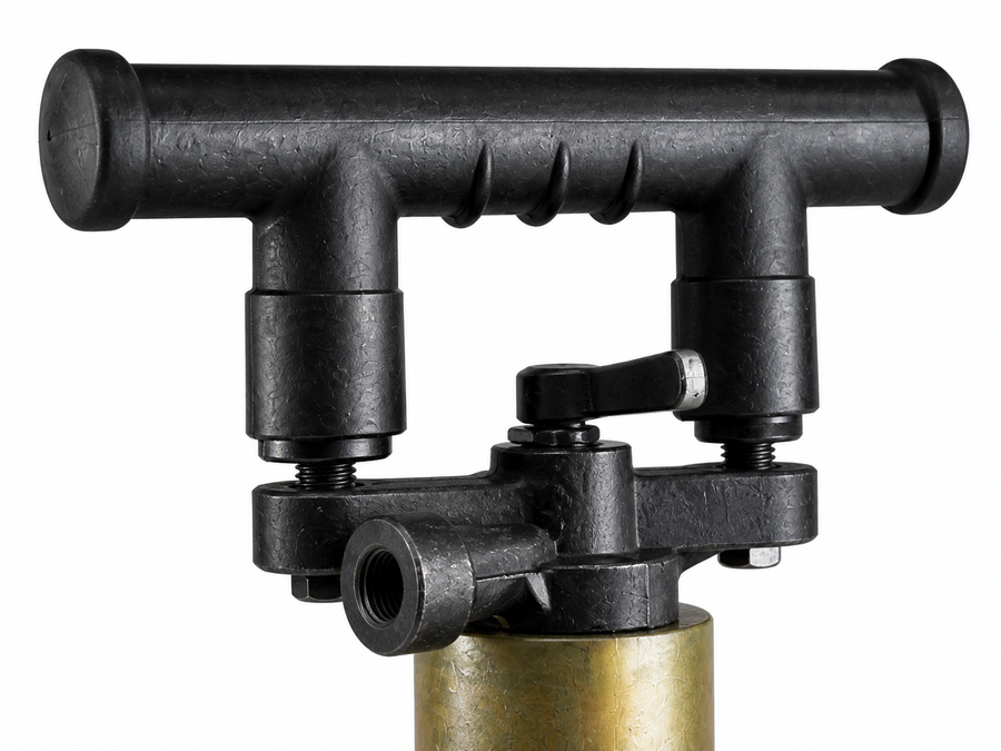 Y6 rock drill handle and control valve detail