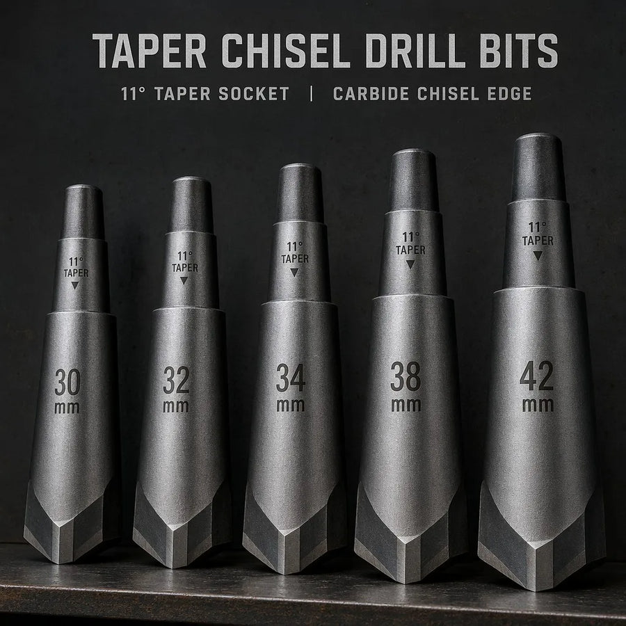 11° Taper Chisel Bits for H22 Tapered Drill Rods