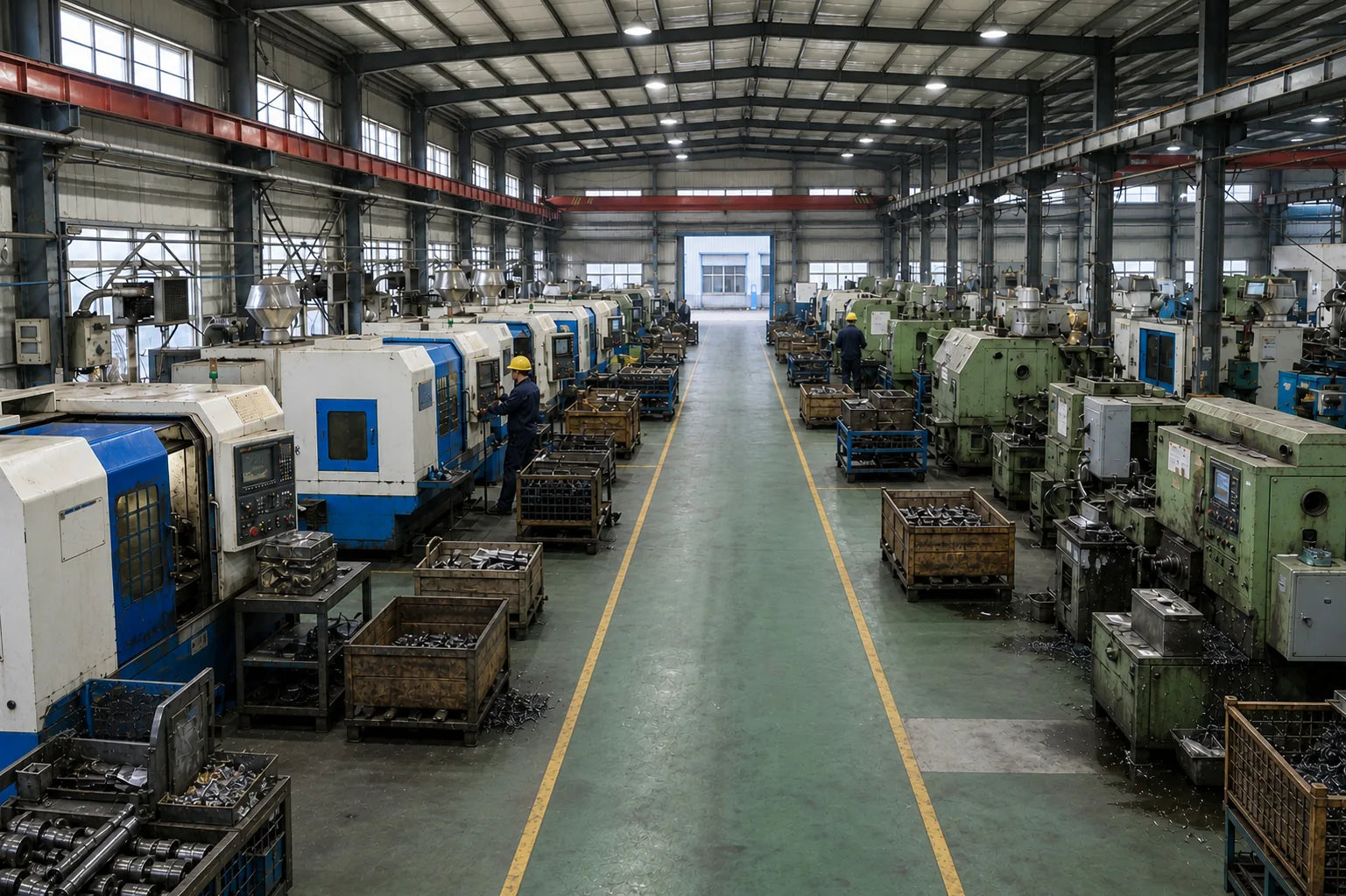 CNC machining area for drilling-tool components